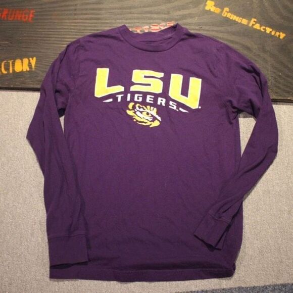 LSU Tigers Purple Long Sleeve Shirt - Size Medium - Picture 1 of 4